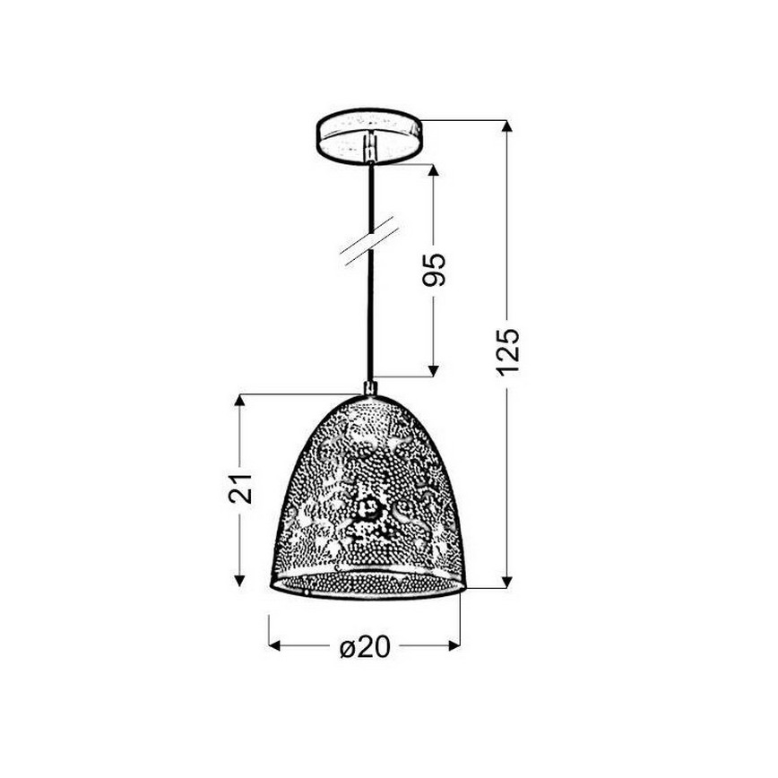 Hanglamp aan koord SFINKS 1xE27/60W/230V