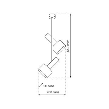 Hanglamp  LINTERNA 2xGX53/12W/230V zwart