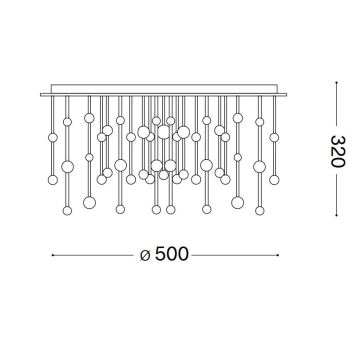 Ideal Lux - Dimbare LED bevestigde hanglamp ARMONY LED/55W/230V diameter 50 cm wit