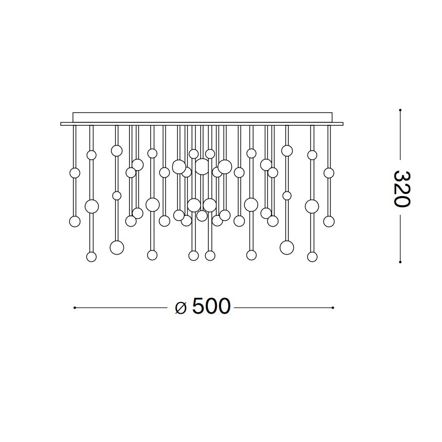 Ideal Lux - Dimbare LED bevestigde hanglamp ARMONY LED/55W/230V diameter 50 cm wit