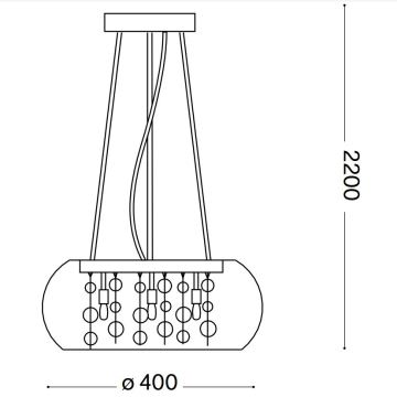 Ideal Lux - Hanglamp aan een koord AUDI 5xG9/40W/230V doorzichtig