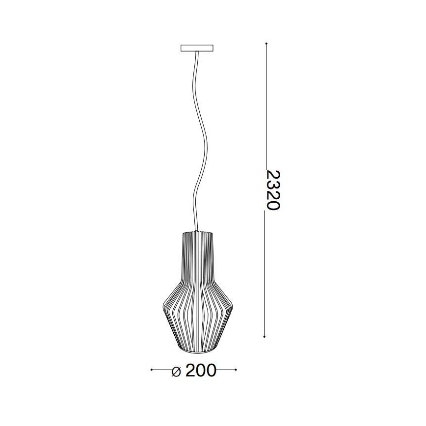 Ideal Lux - Hanglamp aan een koord CITRUS 1xE27/60W/230V multiplex