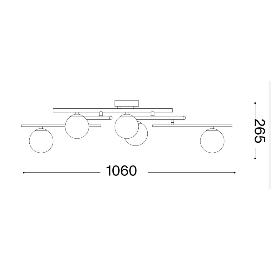 Ideal Lux - LED Bevestigde Hanglamp ATLAS 5xG9/3W/230V zwart