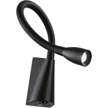 Ideal Lux - LED Flexibel klein lamp GOOSE LED/3W/230V zwart