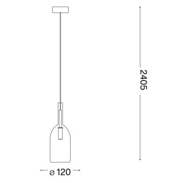 Ideal Lux - LED Hanglamp aan een koord EMPIRE 1xG9/3W/230V