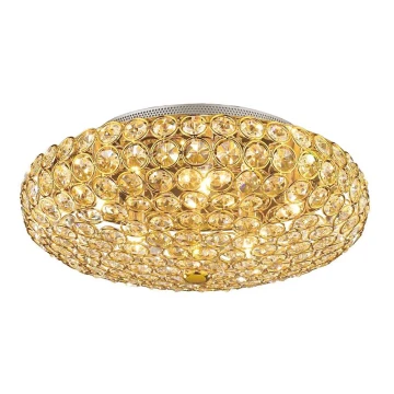 Ideal Lux - LED Kristallen plafondlamp KING 5xG9/3W/230V diameter 38 cm goud