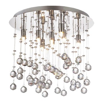 Ideal Lux - LED Kristallen plafondlamp MOONLIGHT 8xG9/3W/230V diameter 40 cm chroom