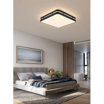 Immax NEO 07154-B30 - Dimbare LED Plafond Lamp NEO LITE PERFECTO LED/24W/230V Wi-Fi Tuya zwart + afstandsbediening