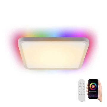 Immax NEO 07168-W40 - LED RGB+CCT Dimbare plafondlamp NEO LITE TUDO LED/50W/230V Wi-Fi Tuya wit + afstandsbediening