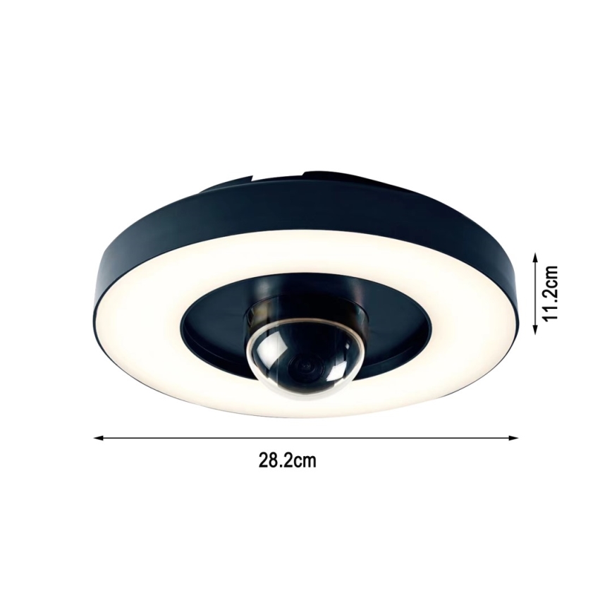 Immax NEO 07792L - LED Slimme buitencamera met een licht RING 22W/230V IP44 Wi-Fi Tuya