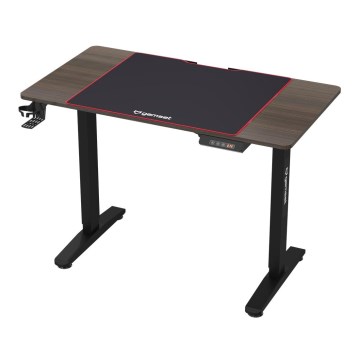 In hoogte verstelbare game tafel CONTROL 110x60 cm bruin/zwart