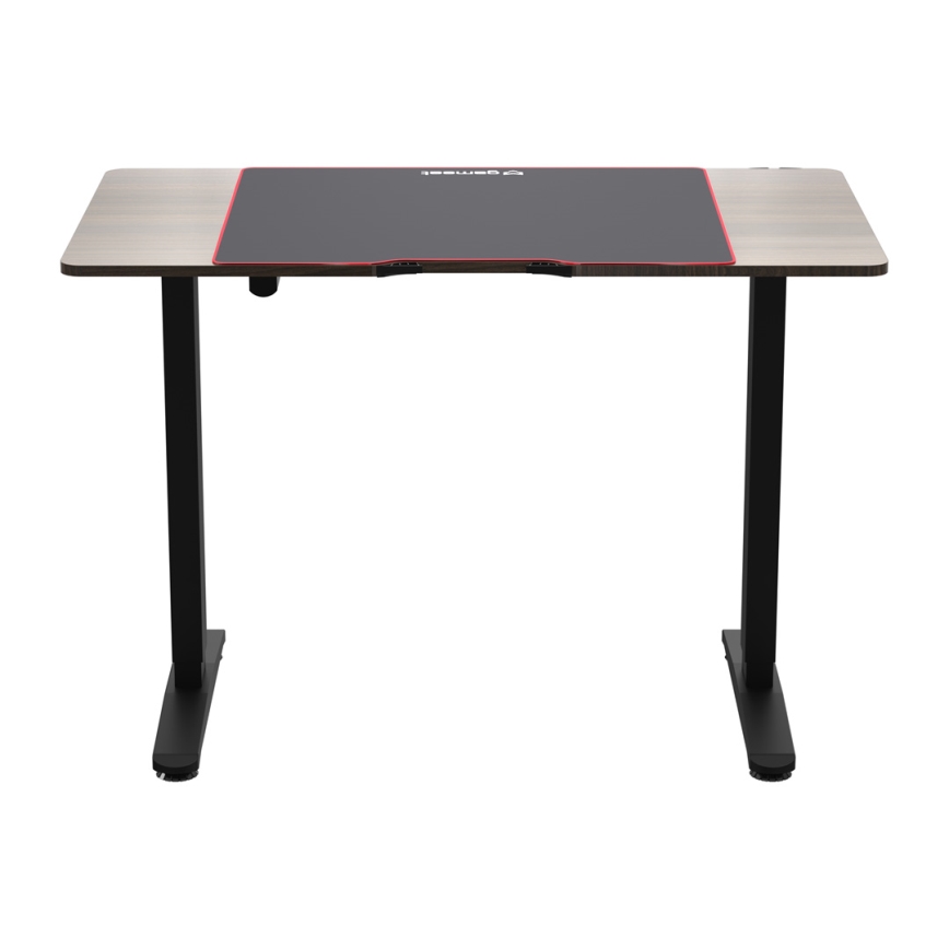 In hoogte verstelbare game tafel CONTROL 110x60 cm bruin/zwart