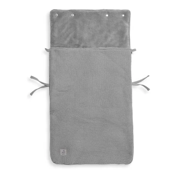 Jollein - Zak voor autostoeltje fleece BASIC KNIT 42x82 cm Stone Grey