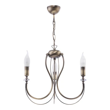 Jupiter 1633 - Hanglamp aan ketting MELANI 3xE14/40W/230V koperen patina