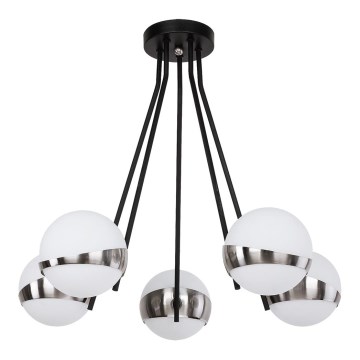 Jupiter 1715 - Hanglamp met vaste pendel ELFA 5xE14/40W/230V chroom