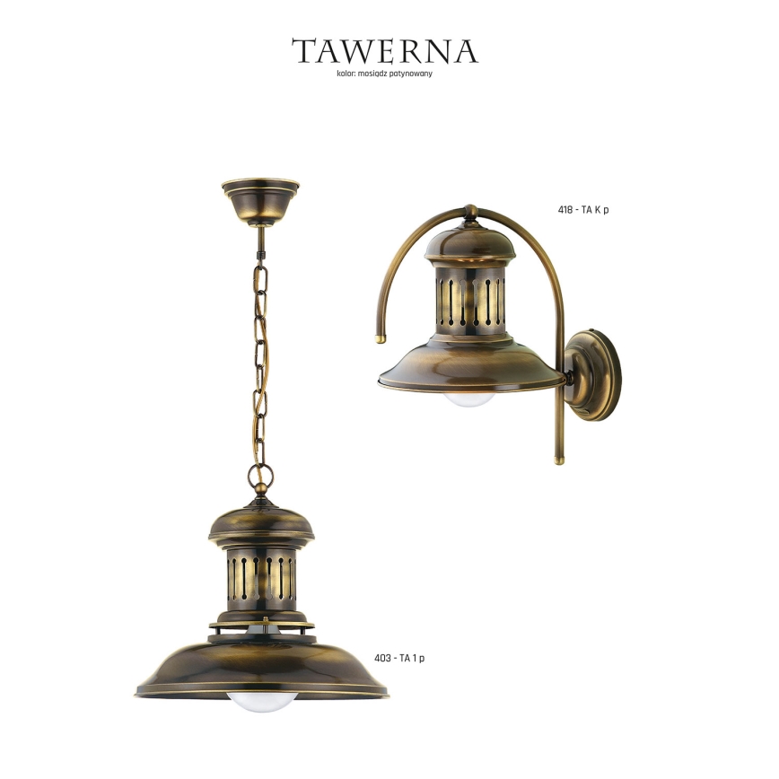 Jupiter 403 - TA 1 p - Hanglamp aan ketting TAWERNA 1xE27/60W/230V