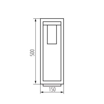 Buitenlamp VIMO 1xE27/15W/230V 50 cm IP44 koper