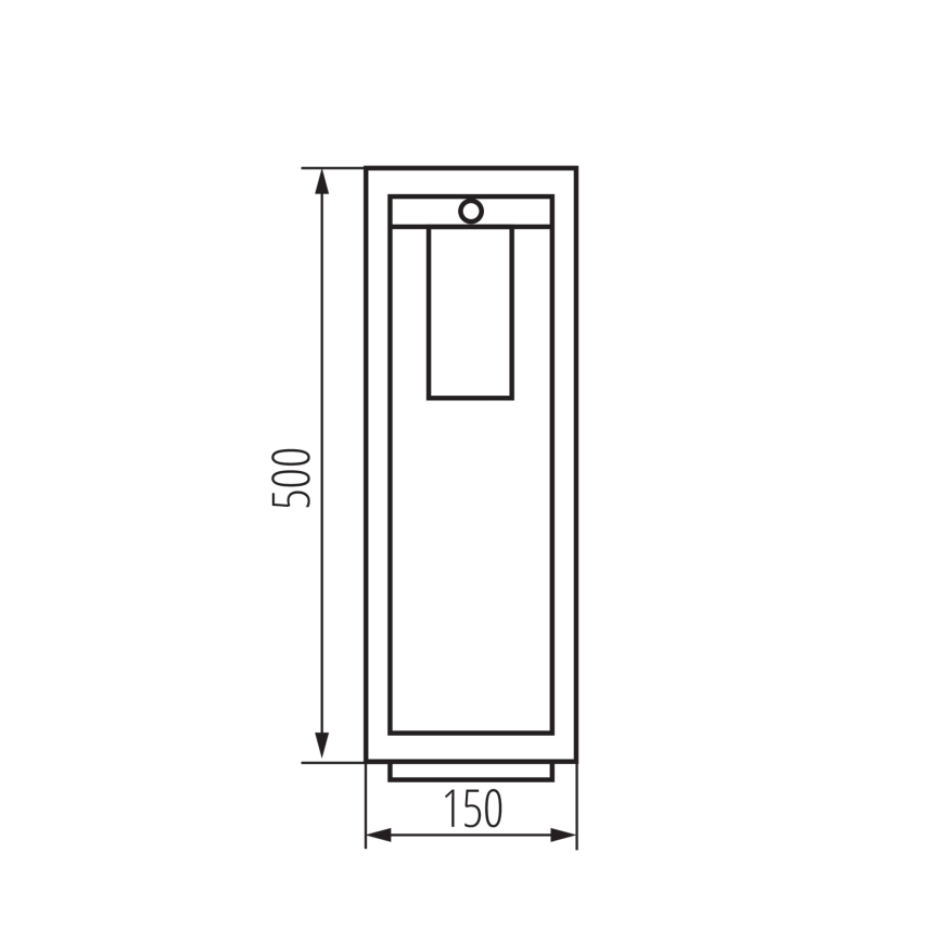 Sensorlamp voor buiten VIMO 1xE27/15W/230V 50 cm IP44 zwart