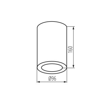 Badkamer spot AQILO 1xE27/20W/230V IP65 zwart