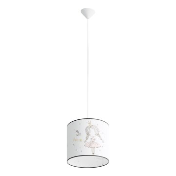 Kinder hanglamp aan een koord PRINCESS 1xE27/15W/230V diameter 30 cm prinses