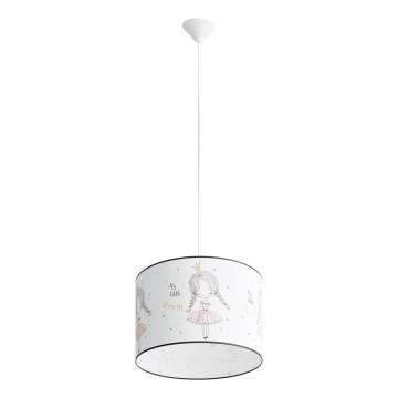 Kinder hanglamp aan een koord PRINCESS 1xE27/15W/230V diameter 40 cm prinses