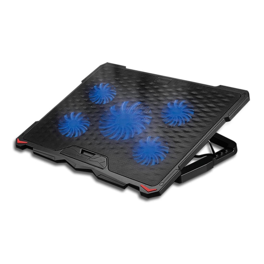 Koelsysteem voor een Laptop 5x fan 2xUSB zwart
