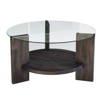 Koffie Tafel MONDO 40x75 cm grenen/doorzichtig