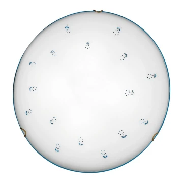 Kolarz 731.13.4.17 - Plafondlamp NONNA 3xE27/60W/230V diameter 50 cm blauw