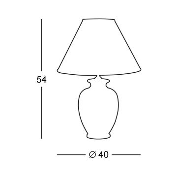 Kolarz A1340.71.Gr - Tafel Lamp  CHIARA 1xE27/100W/230V wit/grijs diameter.40 cm