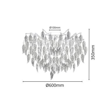 Kristallen hangende kroonluchter 10xG9/40W/230V zwart