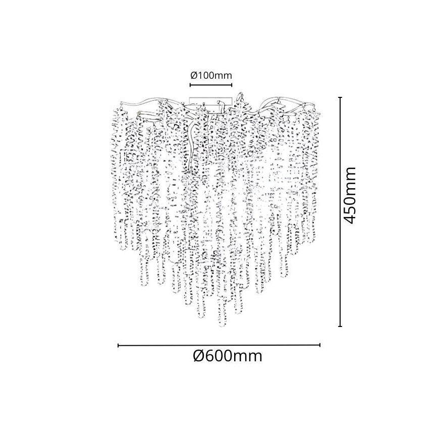 Kristallen hangende kroonluchter 9xG9/40W/230V goud