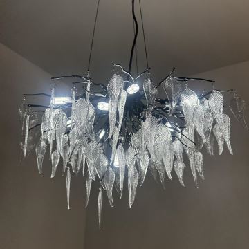 Kristallen hanglamp aan een koord 10xG9/40W/230V zwart