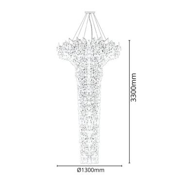 Kristallen hanglamp aan een koord 41xG9/40W/230V goud