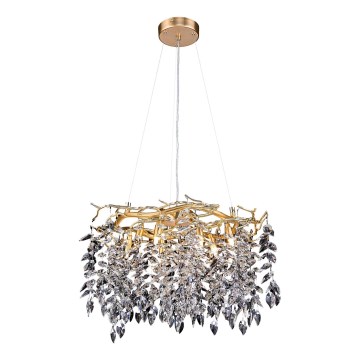 Kristallen hanglamp aan een koord 9xG9/40W/230V goud