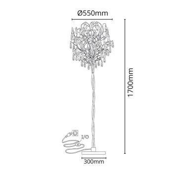 Kristallen staande lamp 5xG9/40W/230V goud