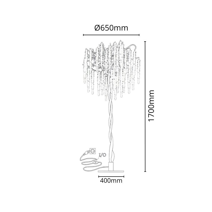 Kristallen staande lamp 5xG9/40W/230V goud