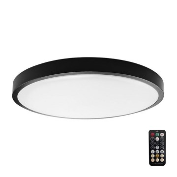 LED Badkamer plafondlamp met sensor SAMSUNG CHIP LED/36W/230V IP44 4000K diameter 42 cm zwart + afstandsbediening