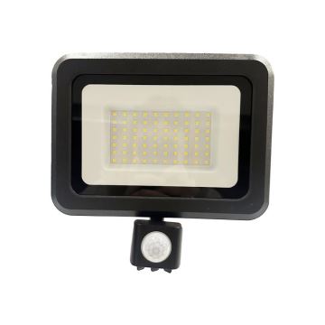 LED Buitenschijnwerper met sensor LED/50W/230V 4000K IP44 zwart