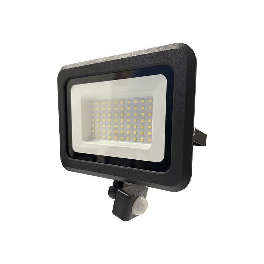 LED Buitenschijnwerper met sensor LED/50W/230V 4000K IP44 zwart