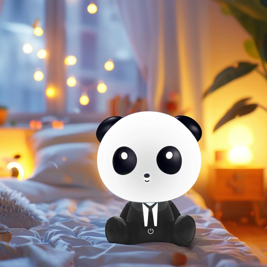 LED Dimbaar children's aanraken lamp PANDA LED/2,5W/3,7V 1200 mAh