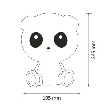 LED Dimbaar children's aanraken lamp PANDA LED/2,5W/3,7V 1200 mAh