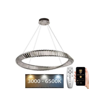 LED Dimbaar kristal Hanglamp aan een touw LED/50W/230V 3000-6500K + afstandsbediening