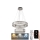 LED Dimbaar kristal Hanglamp aan een touw LED/65W/230V 3000-6500K chroom + afstandsbediening