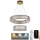 LED Dimbaar kristal Hanglamp aan een touw LED/65W/230V 3000-6500K chroom/goud + afstandsbediening