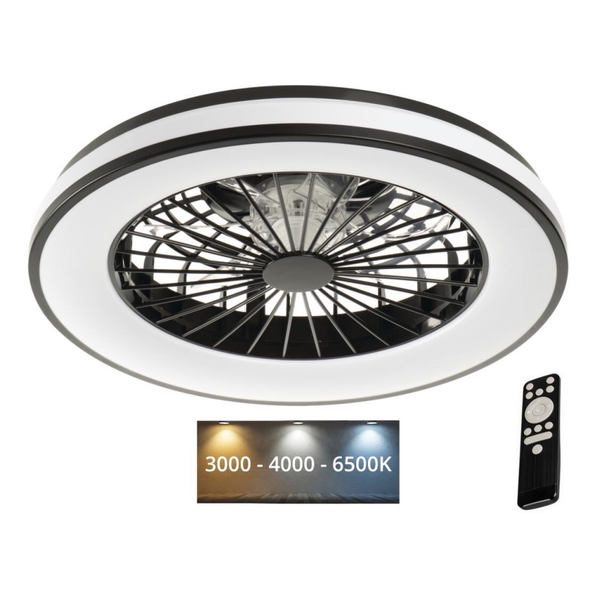 LED dimbaar licht met een ventilator PLAVE 48W/230V 3000/4000/6500K + afstandsbediening