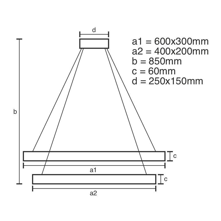 LED Dimbare kroonluchter aan snoer LED/130W/230V 3000-6500K + afstandsbediening