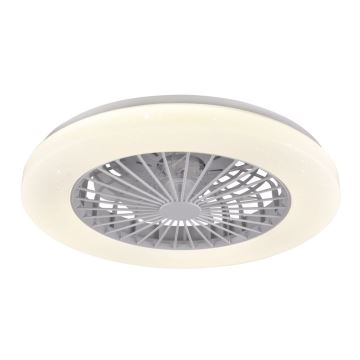 LED Dimbare plafondlamp met ventilator LIBYA LED/48W/230V 3000-6500K wit + afstandsbediening