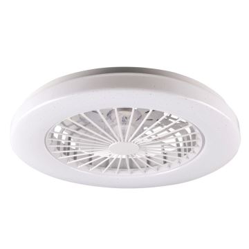 LED Dimbare plafondlamp met ventilator LIBYA LED/48W/230V 3000-6500K wit + afstandsbediening