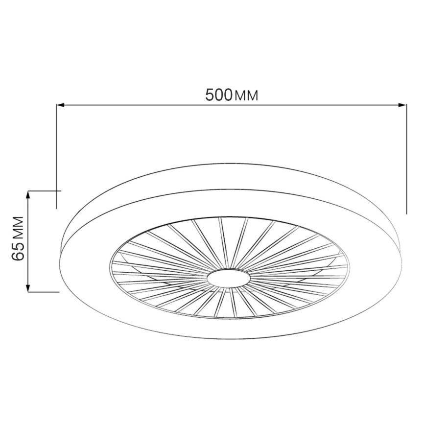 LED Dimbare plafondlamp met ventilator LIBYA LED/48W/230V 3000-6500K wit + afstandsbediening