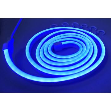 LED Flexibel strip NEON LED/5V USB 1,8 m blauw